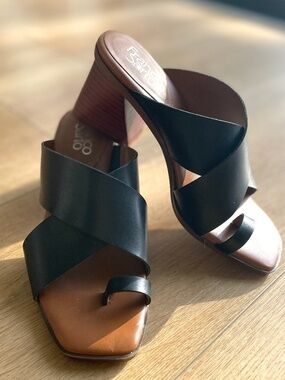 New Franco Sarto Black Leather size 7